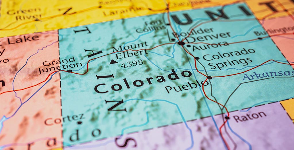 Colorado, USA coverage map for equipment rentals